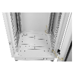 Шкаф телекоммуникационный напольный 42U (600x1000) дверь стекло (3 места), черный, фото6