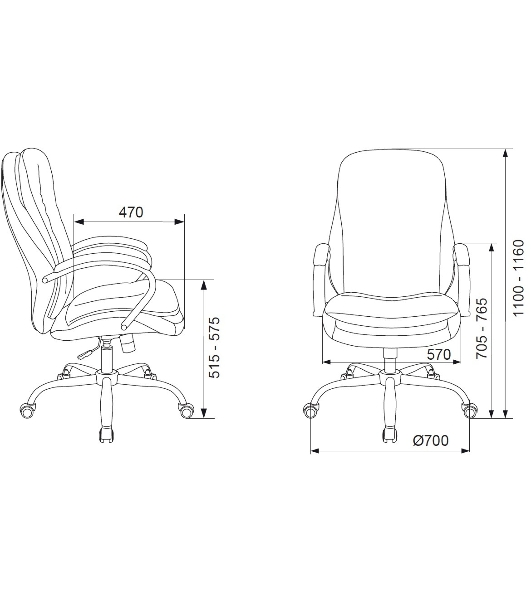 Кресло Бюрократ T-9950SL Fabric Light-20 черный, ткань