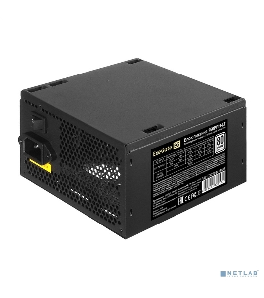 Блок питания ExeGate 750PPH-LT-OEM RTL (EX292341RUS-OEM), 750Вт, 80 PLUS, 120мм, черный