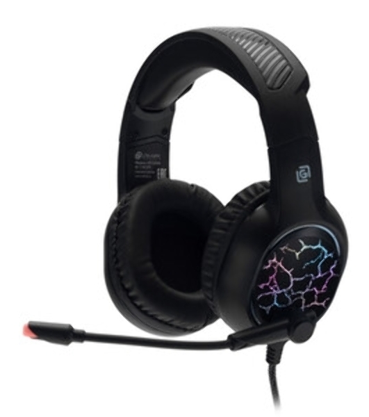 Гарнитура Oklick HS-L930G чёрный/синий, проводная, USB, подсветка