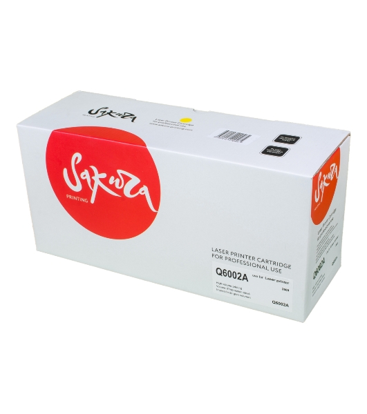 Картридж лазерный Sakura Q6002A для LaserJet 1600/2600n/2605/2605dn/2605dtn/CM1015MFP/CM1017MFP, желтый, 2000 к.