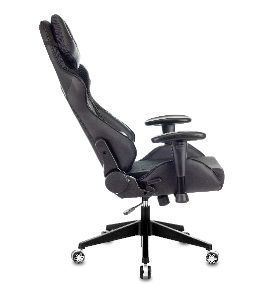 Кресло Бюрократ VIKING 4 AERO BLACK EDITION черный, экокожа, 120 кг, механизм качания