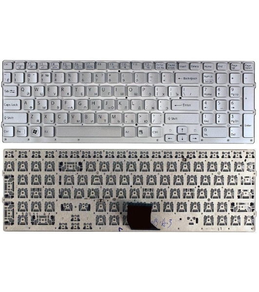 Клавиатура для ноутбука Sony Vaio VPC-CB VPC-CB17 серебристая