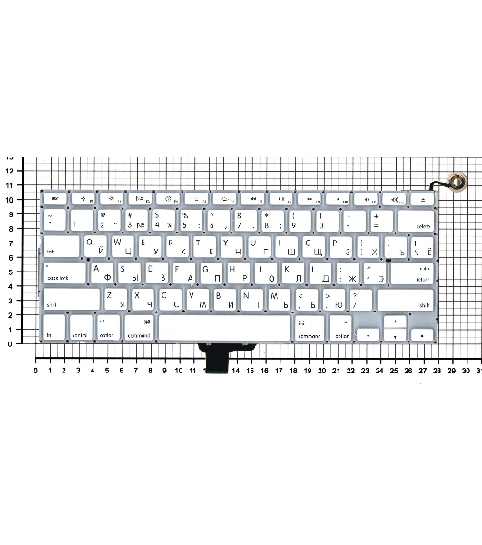 Клавиатура для ноутбука Apple Macbook A1342 2009/2010 белый 13,3' плоский Enter