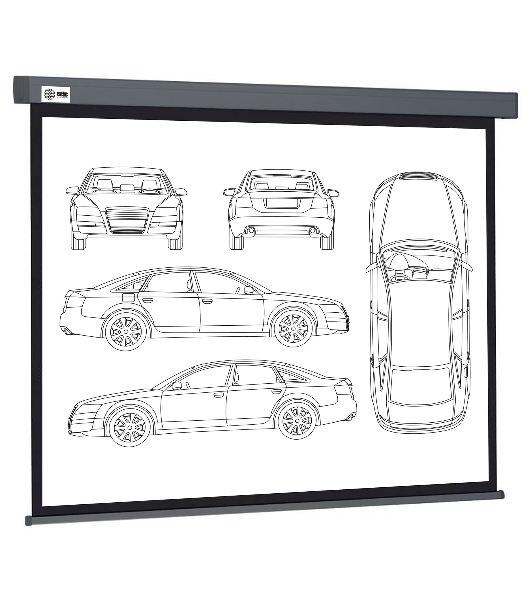 Экран Cactus 168x299см Wallscreen CS-PSW-168X299-SG 16:9 настенно-потолочный рулонный серый