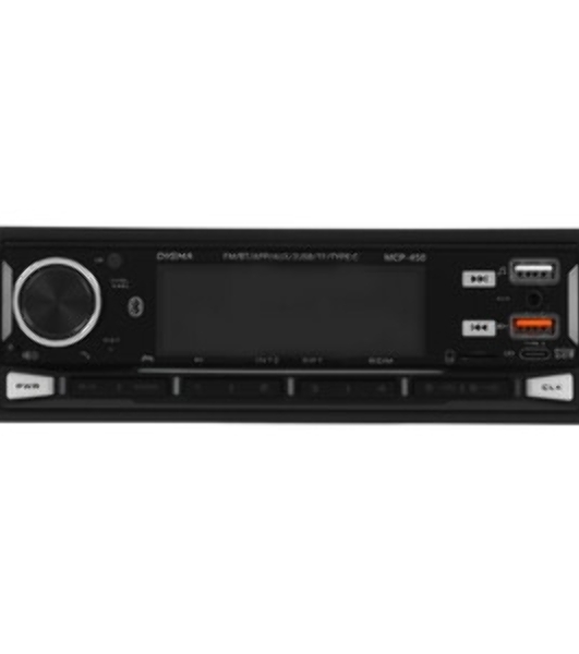 Автомагнитола Digma MCP-450, 1 DIN, Bluetooth, USB Type-A, AUX, пульт ДУ