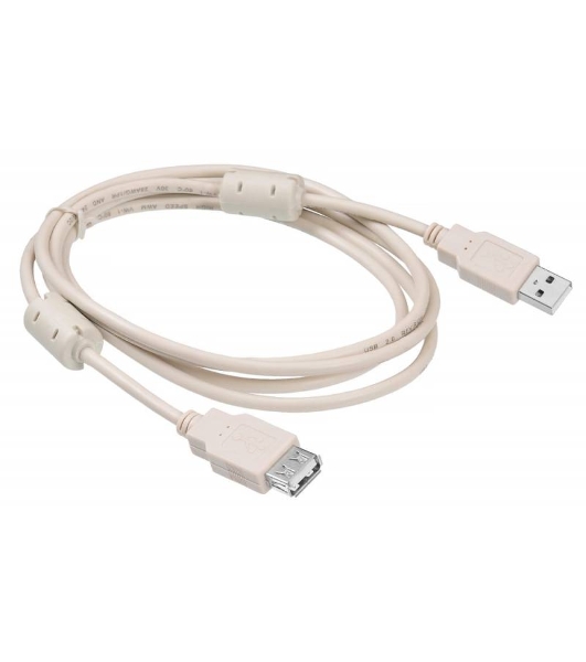Кабель-удлинитель USB2.0 Buro USB2.0-AM-AF-1.8M-MG A(m)/A(f) (1.8м) феррит.кольца