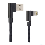 Кабель PERFEO для iPhone, USB - 8 PIN (Lightning), угловой, черный, 1 м, бокс (I4315), фото 1