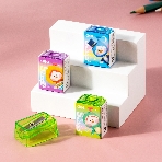 Точилка для карандашей ручная Deli EH552 Little Singer, 1 отверстие, пластик, ассорти, коробка, фото7