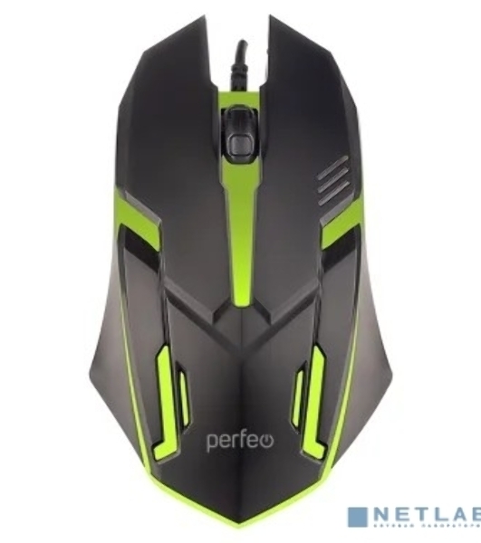 Мышь проводная оптическая Perfeo 'GRAF', 3 кн, USB, черный, GAME DESIGN, 7 цв. подсветка, 1000 DPI PF_A4798