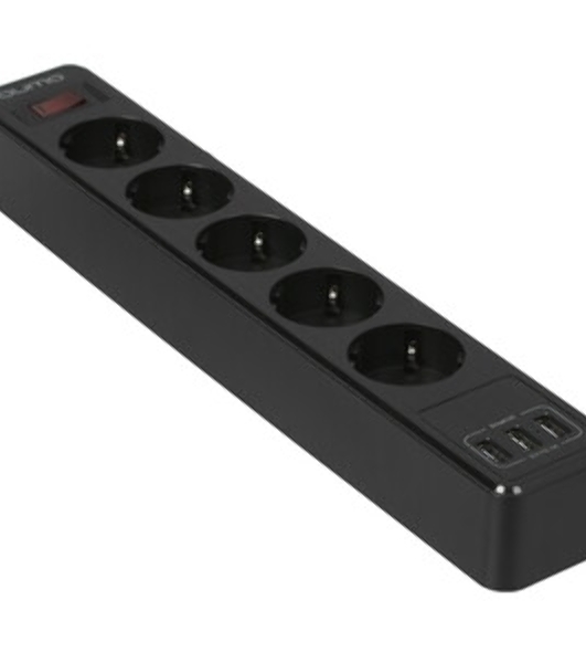 Сетевой фильтр QUMO Power Bar 5SP4U (P-0005), черный