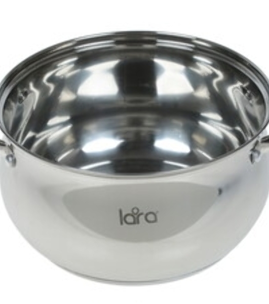 Кастрюля Lara LR02-482 BELL 20x11,5 см, 3,5 л, нержавеющая сталь 316L (хром/никель/молибден), с крышкой