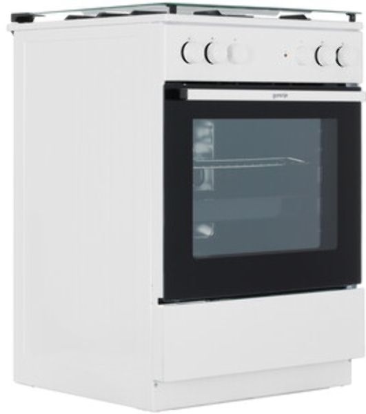 Плита комбинированная Gorenje GK6A20WF белый, конфорок 4 газовых, духовка 65 л, 60 см x 85 см x 60 см
