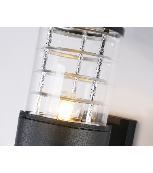 Светильник Ambrella light ST2522 BK/CL черный/прозрачный IP54 E27 max 40W 200*110*155