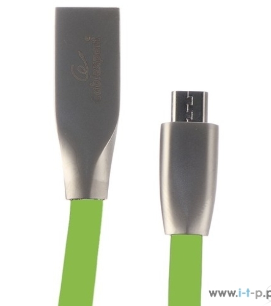 Кабель USB2.0 Cablexpert CC-G-mUSB01Gn-1M, AM/microB, серия Gold, длина 1м, зеленый, блистер