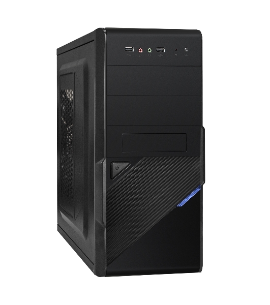 Компьютерный корпус ExeGate EX284021RUS Minitower BA-201 Black, mATX, (AA500, 80мм), 2*USB, Audio