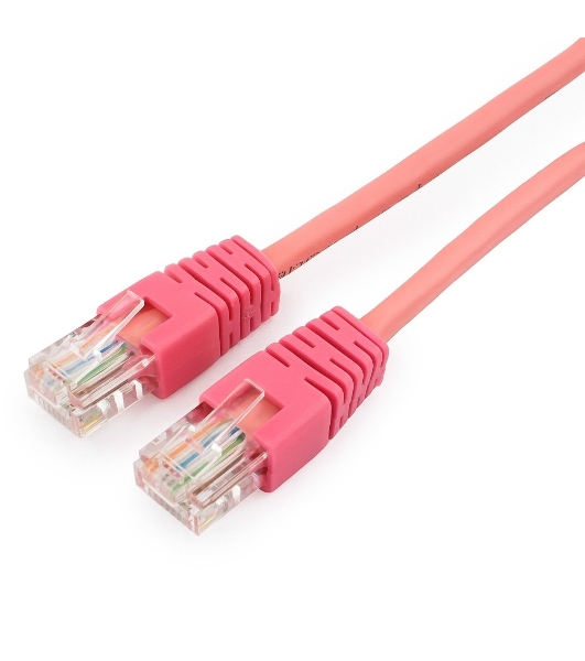 Патч-корд UTP Cablexpert cat.5e, 3м, литой, многожильный, розовый