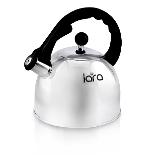 Чайник металлический Lara LR00-05 (зеркальный) 2.5 л, индукционное дно 0.3 мм, автоподъем ручки