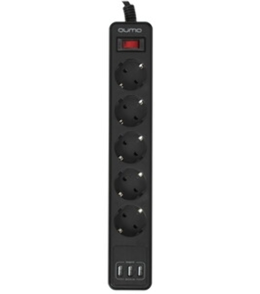 Сетевой фильтр QUMO Power Bar 5SP4U (P-0005), черный