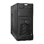 Компьютерный корпус Miditower ExeGate CP-603UB Black, ATX, (CP500W, 80мм), 2*USB+2*USB 3.0, Audio, замок блокировки кнопки питания, фото 1