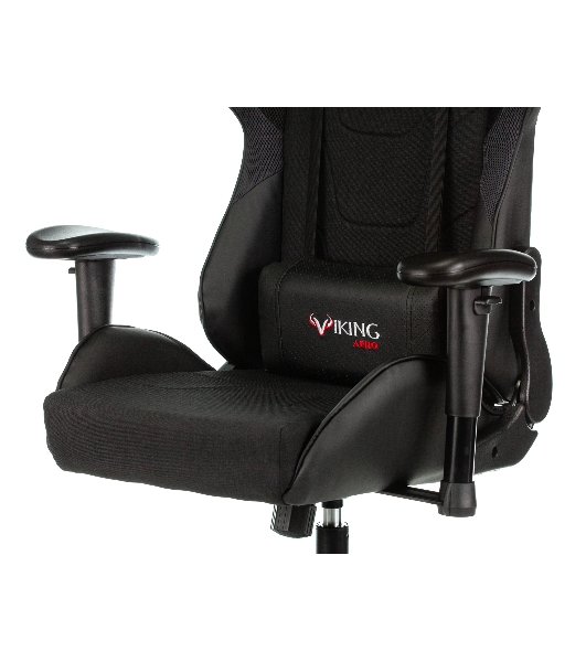 Кресло Бюрократ VIKING 4 AERO BLACK EDITION черный, экокожа, 120 кг, механизм качания