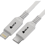 Кабель GCR PREMIUM 3.0m TypeC/Lightning MFI POWER DELIVERY 18 W, быстрая зарядка, белый силикон, AL case белый, белый ПВХ, GCR-53756, фото5