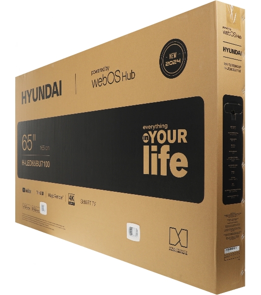 Телевизор Hyundai 65' H-LED65BU7100 серый/серый LED UHD 60Hz WebOS