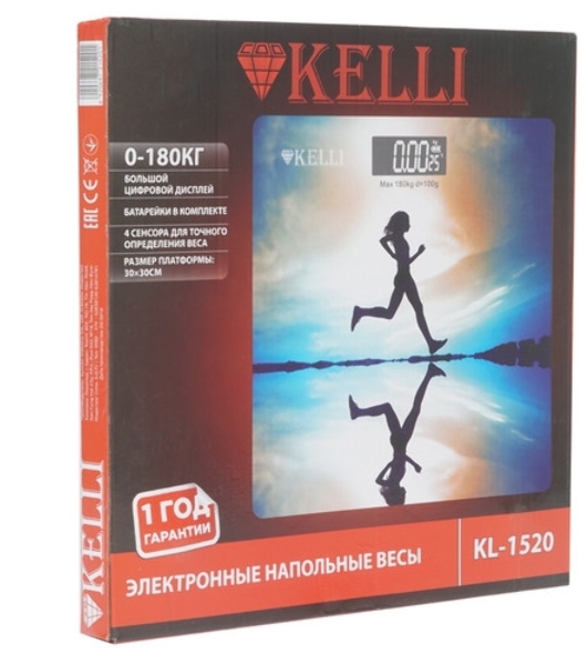 Весы торговые электронные KELLI KL-1524 до 35 кг, LED дисплей, экономрежим, суммирование покупок