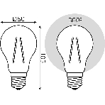 Лампа филам. Gauss Filament 11Вт цок.:E27 груша св.свеч.бел.нейт. (упак.:10шт) (22221), фото7