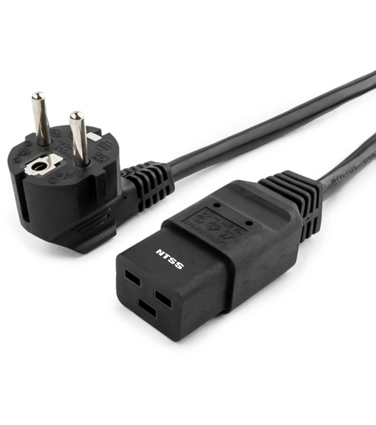 Шнур питания NTSS NTSS-PC19772 C19-Schuko проводник.:3x1.5мм2 3м 220/250В 16А черный
