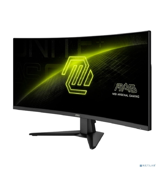 Монитор 34' MSI MAG 346CQ VA 3440x1440, 180 Гц, 1 мс, 21:9, 300 кд/м², 2xHDMI 2.0b, DP 1.4a, USB-C, 3.5 Jack, HDR Ready, Adaptive-Sync, изогнутый экран (1500R), черный