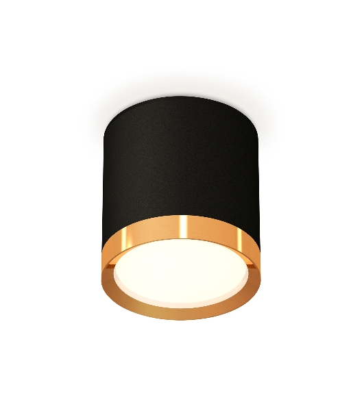 Светильник Ambrella Light XS8142004 SBK/PYG черный песок/золото желтое полированное GX53 (C8142, N8124)