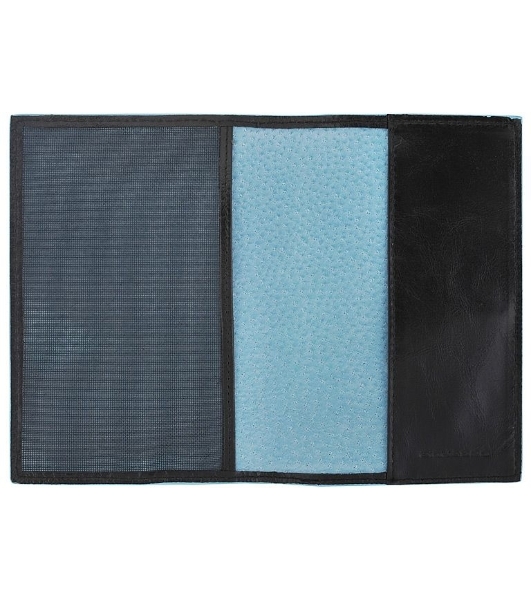 Обложка для паспорта Piquadro Blue Square PP5255B2/N, черный, натур.кожа