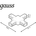 Коннектор для трековых шинопроводов Gauss (+) белый, фото2