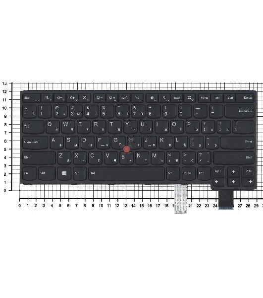 Клавиатура для ноутбука Lenovo Yoga S3-14, Yoga 460, черная с подсветкой