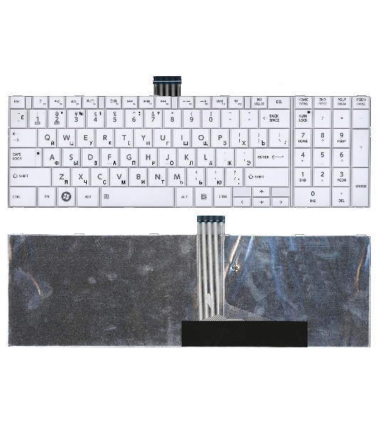 Клавиатура для ноутбука Toshiba Satellite C850 C855 C870 белый