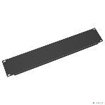 Фальш-панель Cabeus, неперфорированная, 19', 2U, 88х427х10 мм (ВхШхГ), черный, фото 1