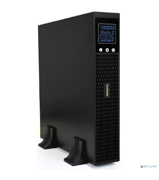 Источник бесперебойного питания Pure Sine Wave ExeGate SinePower UHB-3000.LCD.AVR.1SH.4C13.RJ.USB.2U 3000VA/2400W, LCD, AVR, 1*Schuko+4*C13, RJ45/11, USB, Rackmount 2U/Tower, металлический корпус, черный