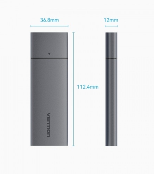Корпус для SSD Vention USB 3.1 Gen 2-C M.2 NVMe Серый