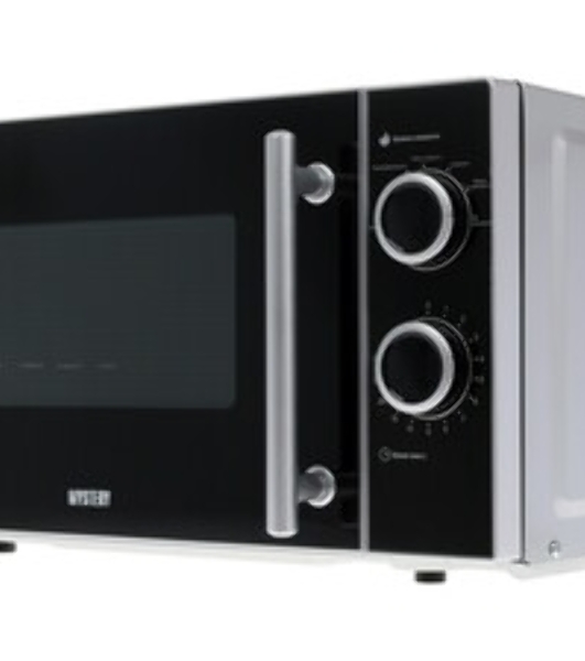 Микроволновая печь Mystery MMW-2032 черный/серебристый, 20 л, 800 Вт, переключатели - поворотный механизм