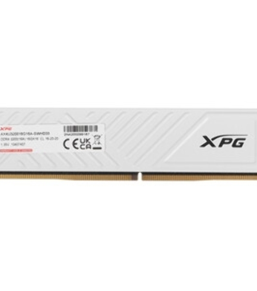 Оперативная память XPG Gammix D35, DDR4, 32GB, 3200MHz, CL16, UDIMM, с радиатором, белый