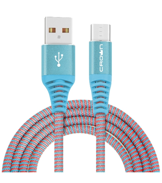 Кабель Crown USB - USB Type-C CMCU-3102C blue