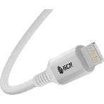 Кабель GCR PREMIUM 3.0m TypeC/Lightning MFI POWER DELIVERY 18 W, быстрая зарядка, белый силикон, AL case белый, белый ПВХ, GCR-53756, фото3