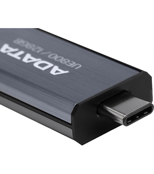 Флешка USB ADATA UE800 (AELI-UE800-128G-CSG), 128Gb, Type-C USB 3.2, R/W 1000/550, серебристый