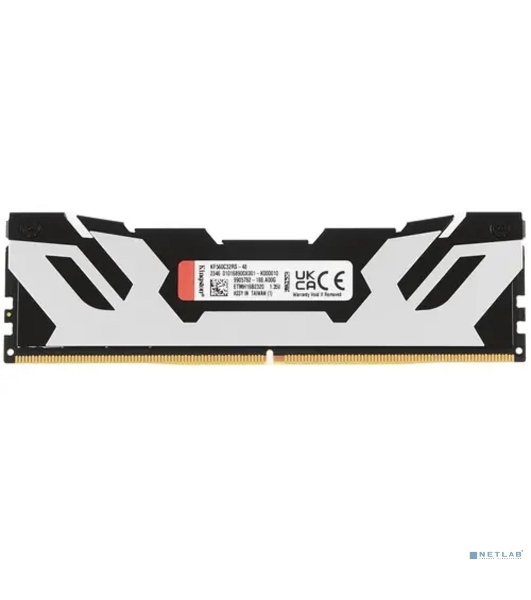 Оперативная память Kingston Fury Renegade, DDR5, 48Gb (1x48GB), 6000MHz, CL32, DIMM, с радиатором, серебристый