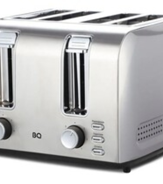Тостер BQ T2001 чёрный/нержавеющая сталь, 1500 Вт, 4 слота