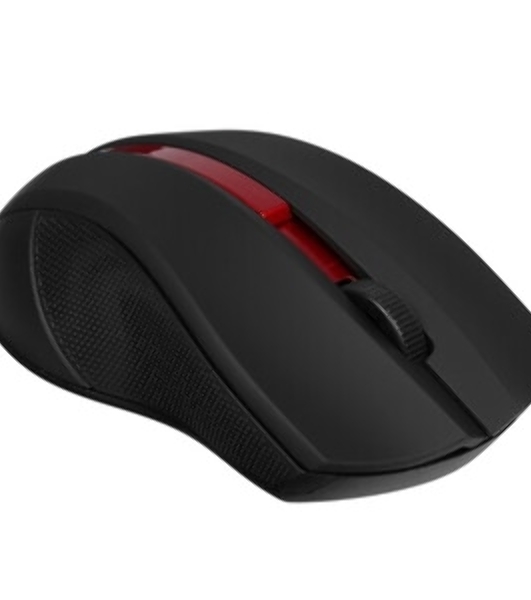 Мышь беспроводная HIPER HOMW-073 черный/красный, 1000 dpi, радиоканал, USB, кнопки - 3