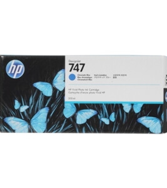 Картридж струйный HP 747 хроматический синий, для HP DesignJet Z9+ 300-ml