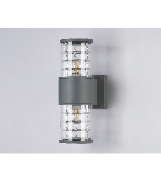 Светильник Ambrella light ST2523/2 GR/CL серый/прозрачный IP54 E27/2 max 40W 305*110*155