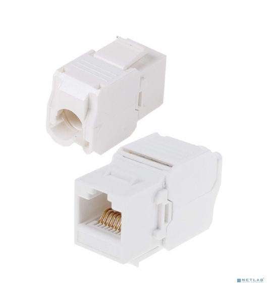 Модуль Rexant Keystone Jack RJ-45(8P8C), UTP неэкранированный, cat.5e, тип 90 градусов, самозажимной, белый